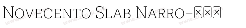 Novecento Slab Narro字体转换